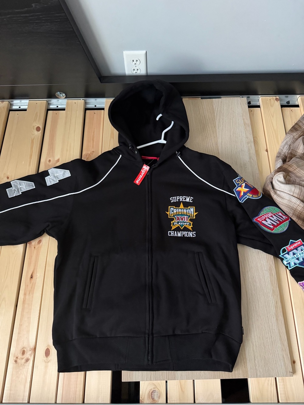 Supreme Black Hooded Zip Up Hoodie